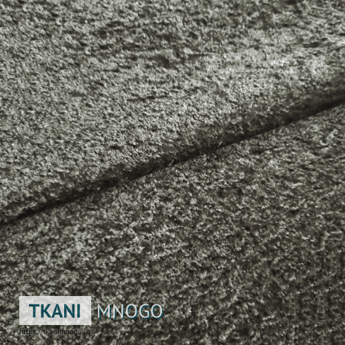 Фото фактуры велюра “HY2025-12” (однотонный серый)