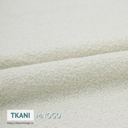 Фото обивки велюра “cf010-1” (однотонный белый)