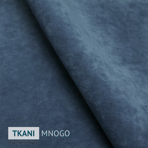 Фото материала велюра “8” (однотонный синий)