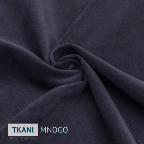 Фото ткани велюра “5” (однотонный фиолетовый)