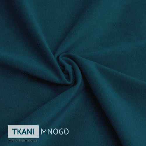 Фото материала велюра “54” (однотонный синий)