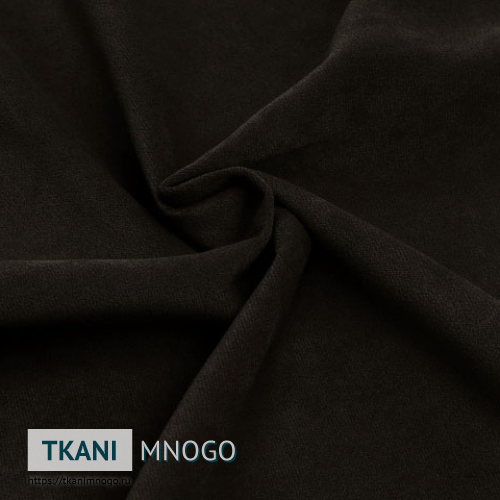 Фото ткани велюра “4” (однотонный коричневый)