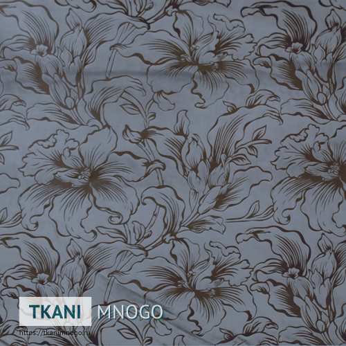 Фото внешнего вида велюра Royal “RJB16-6” (цветы синий)