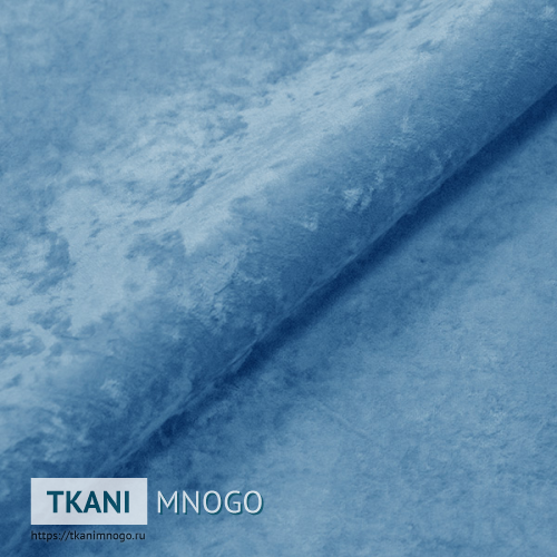Фото фактуры велюра “17” (однотонный голубой)
