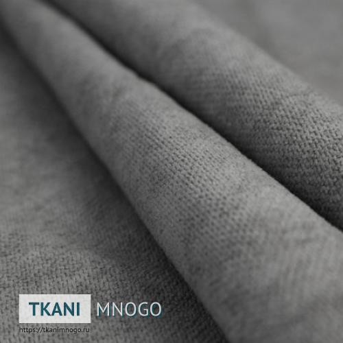 Фото обивки велюра “83” (однотонный серый)