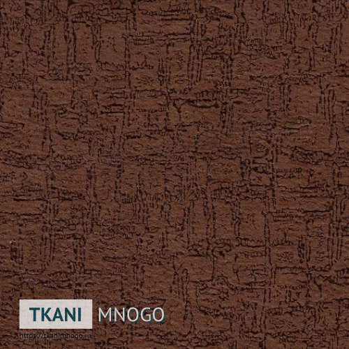 Фото ткани Арбореал 426-3 - коричневый геометрия. Производитель Китай. Замша крупным планом.